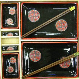 Сервиз для суши "Белая сакура" (2 персоны)(28х28 см)