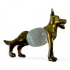 Figurine "Dog" made of bronze and crystal (6.5x8.9x2.6 cm)