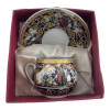 DISCOUNT Porcelain set (SCS109-5) "Dark blue" (110 ml) (h-5.2 cm, d-5.3 cm, saucer d-11 cm)