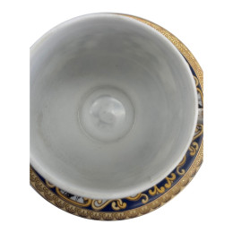 DISCOUNT Porcelain set (SCS109-5) "Dark blue" (110 ml) (h-5.2 cm, d-5.3 cm, saucer d-11 cm)