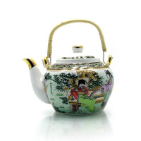 Teapot porcelain with bamboo handle (750ml.)(TPR89) 