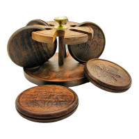 Cup holder rosewood round 