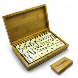 Доміно в бамбуковому футлярі (20х12х4 см) (B5010)
