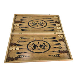 Bamboo Backgammon and Chess Set (59.7 x 59.7 x 1.7 cm)