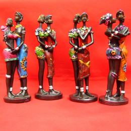 Africans couple polymer (SY07072) (4pcs per pack)