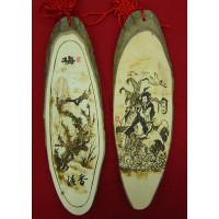 Panel drawing on wood