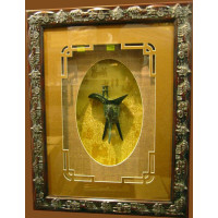 Painting with bronze figure (50*65)