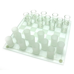 Checkers with glasses (25x25x5.5 cm)