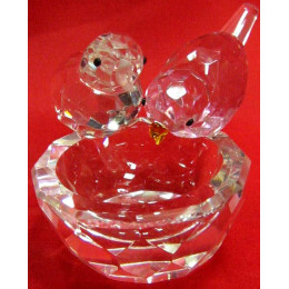 Птицы в гнезде хрустальные