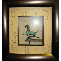 Painting with bronze figure (63*67)