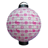 Фонарь бумажный цветной с подсветкой