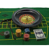 Покерний набір + рулетка (5 в 1) (33х29х7 см) (вага фішки 4 гр. d-39 мм)