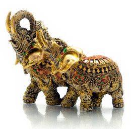 Elephants steam polymer (12x16x8.5 cm)