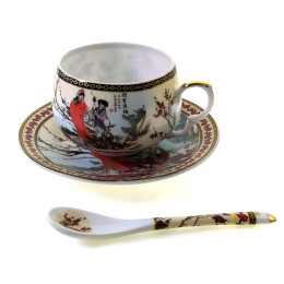 Cup + saucer porcelain (210 ml)(ACS102) 