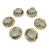 Round porcelain set (110 ml) (6SCS95) 6 cups + 6 saucers "Landscape" (h-5.5 cm, d-5 cm, saucer d 11 cm)