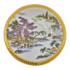 Round porcelain set (110 ml) (6SCS95) 6 cups + 6 saucers "Landscape" (h-5.5 cm, d-5 cm, saucer d 11 cm)