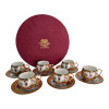 Round porcelain set (110 ml) (6SCS1121-A) 6 cups + 6 saucers "Girls" (h-5.5 cm, d-5 cm, saucer d 11 cm)