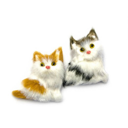 Кошка искуственный мех (6,5х6х2 см)