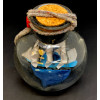 Model of a sailboat in a bottle (11x10x10 cm)
