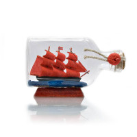 Парусник в бутылке (12,5х8х3 см)