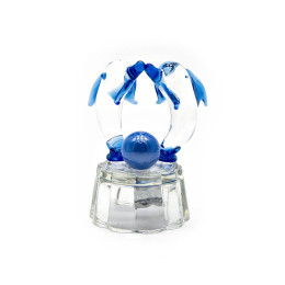 Pair of dolphins in crystal with illumination (7x5.5x4.3 cm)