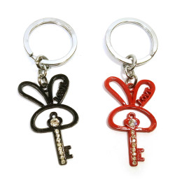 Charms for lovers (Q) "Bunnies" red-black