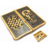 Нарды с шахматами бамбуковые "Баку" (39,5х21х3,8 см)