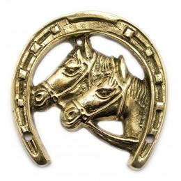 Подкова с лошадьми бронзовая (9,5х9,1х0,6 см)
