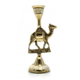 Bronze candlestick with mother-of-pearl 