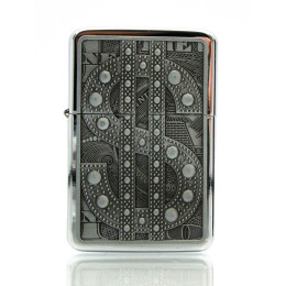 Petrol lighter, bronze, gift box 23580