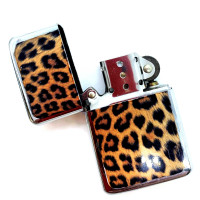 Petrol lighter "Leopard" bronze, gift box 23582
