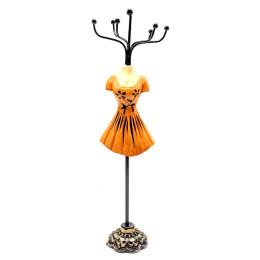 Подставка под бижутерию "Манекен" оранжевая (18,5х6х6 см)