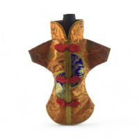 Чехол на бутылку оранжевый "Кимоно" (28х25 см)