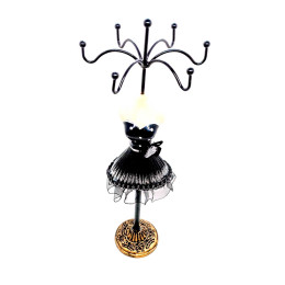 Подставка под бижутерию "Манекен" черная (27,5х9,5х9,5 см)