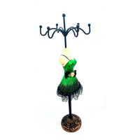 Stand for jewelry "Mannequin" green (27.5x9.5x9.5 cm)
