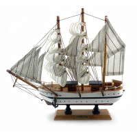 Model of a sailboat on a stand (24.5x24x6 cm)L