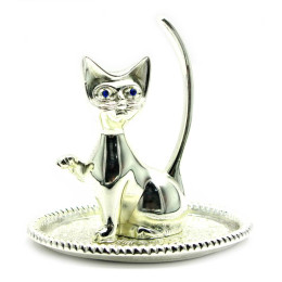 Stand for rings "Cat" (9x8.5x7.5 cm)"Silver"