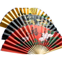 Віяло бамбук з шовком в асортименті (50 см в розвороті 85х50см)