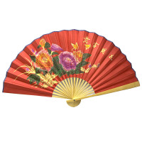 Веер бамбук с шелком в ассортименте (50 cm)