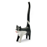 Кот с длинным хвостом (подставка для колец)(17,5х8,5х3 см)