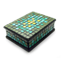 Mosaic jewelry box (18x13x5.5 cm) 24320