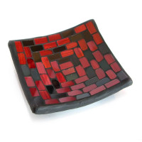 Mosaic candlestick (11x11x2.5 cm)