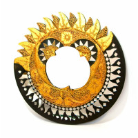 Mosaic mirror "Sun and Moon" (d-40 cm)