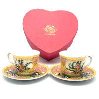 Porcelain set (2HE111-8) 2 cups +2 saucers 