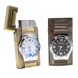 Зажигалка газовая турбо "Часы" (20 шт/уп)