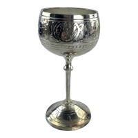 DISCOUNT: Silver-plated bronze shot glass (11.5 x 5.5 cm)