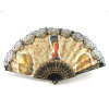 Black lace fan "Egypt" (24 cm)(12 pcs/pack)