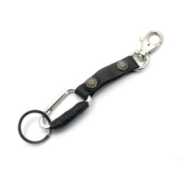 Брелок шкіряний чорний 19 см. (G) (S169)