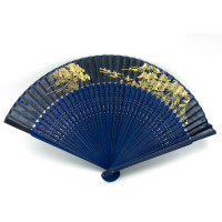 Fan silk + bamboo long with a pattern (21 cm)