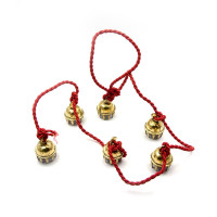 Bronze bells on a rope (6 pcs) (128 cm) (Bell String-Kali 2.5)